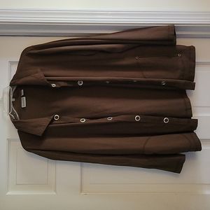 Chicos top with snaps.  94% cotton 6% spandex.  Size 3.  Worn twice.